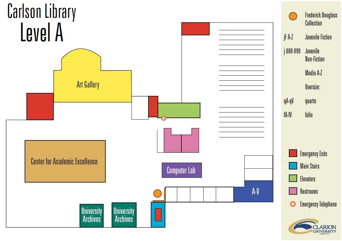 Carlson Library map